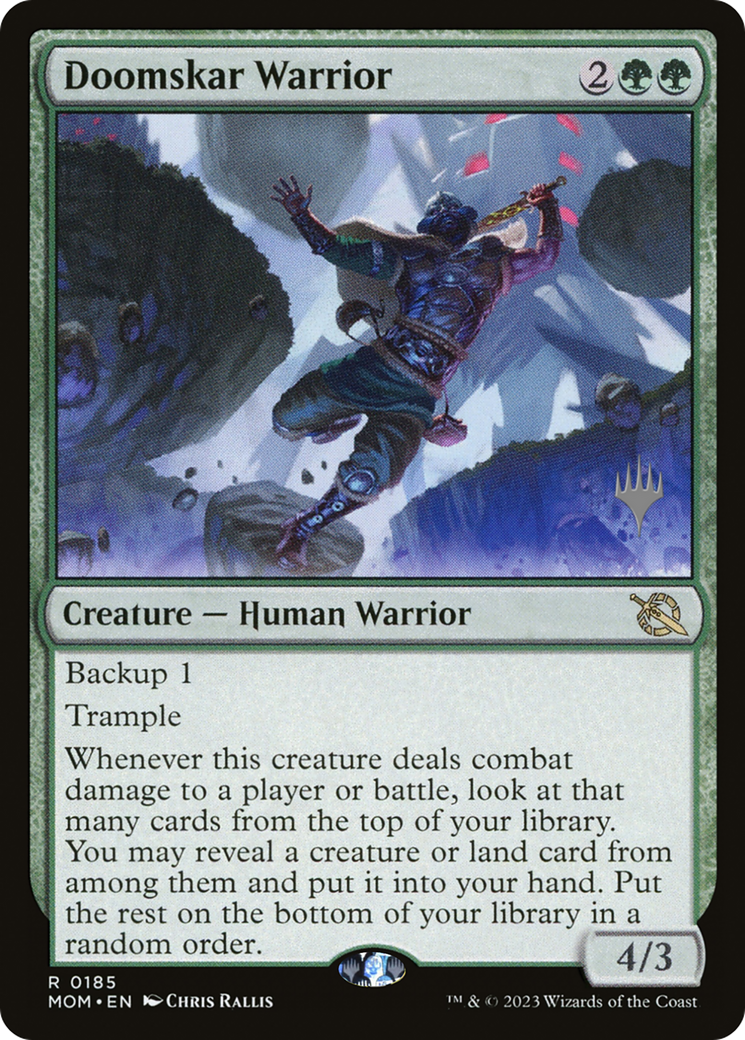 Doomskar Warrior (Promo Pack) [March of the Machine Promos] | Magic Magpie