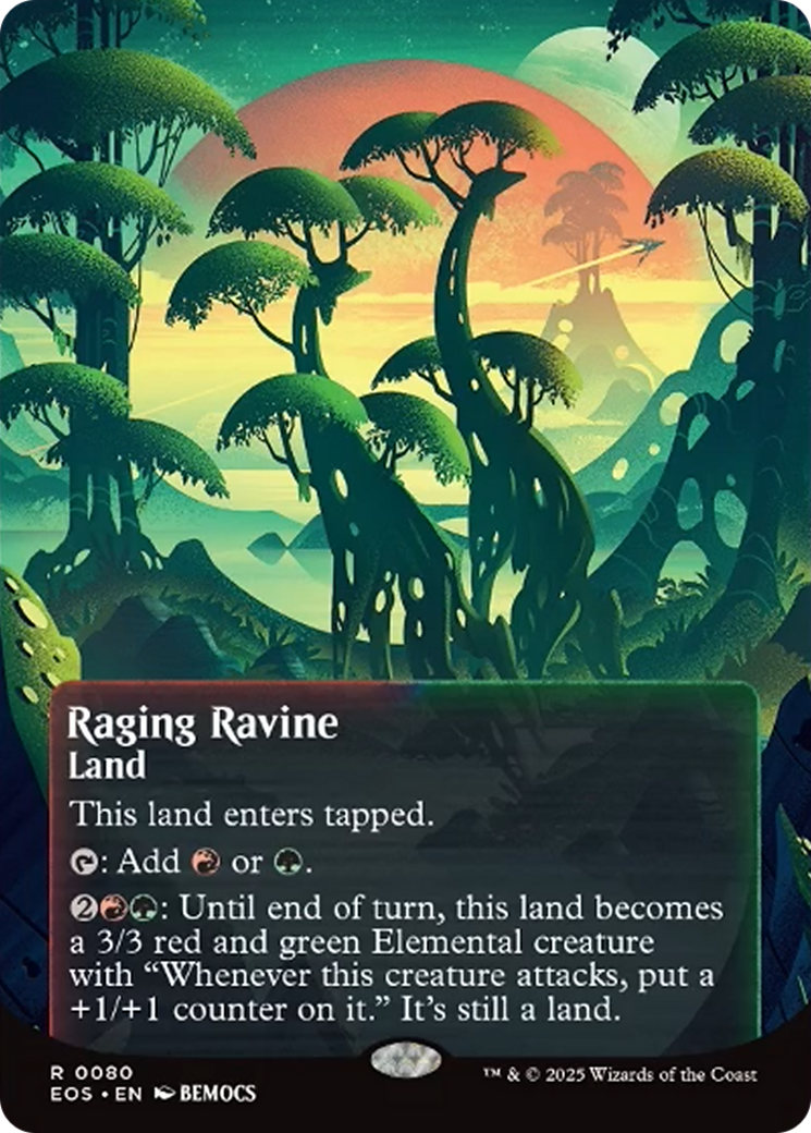 Raging Ravine (0080) (Borderless) [Edge of Eternities: Stellar Sights] | Magic Magpie