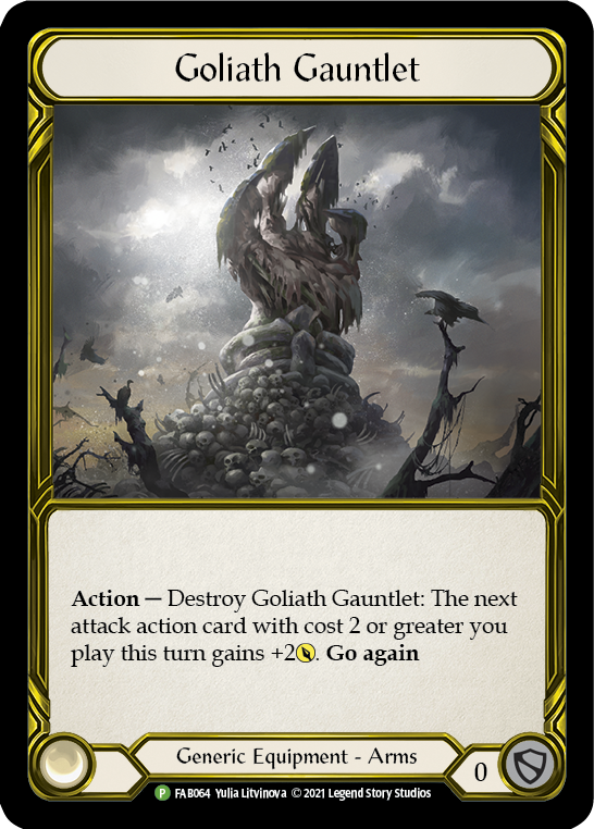 Goliath Gauntlet (Golden) [FAB064] (Promo)  Cold Foil | Magic Magpie