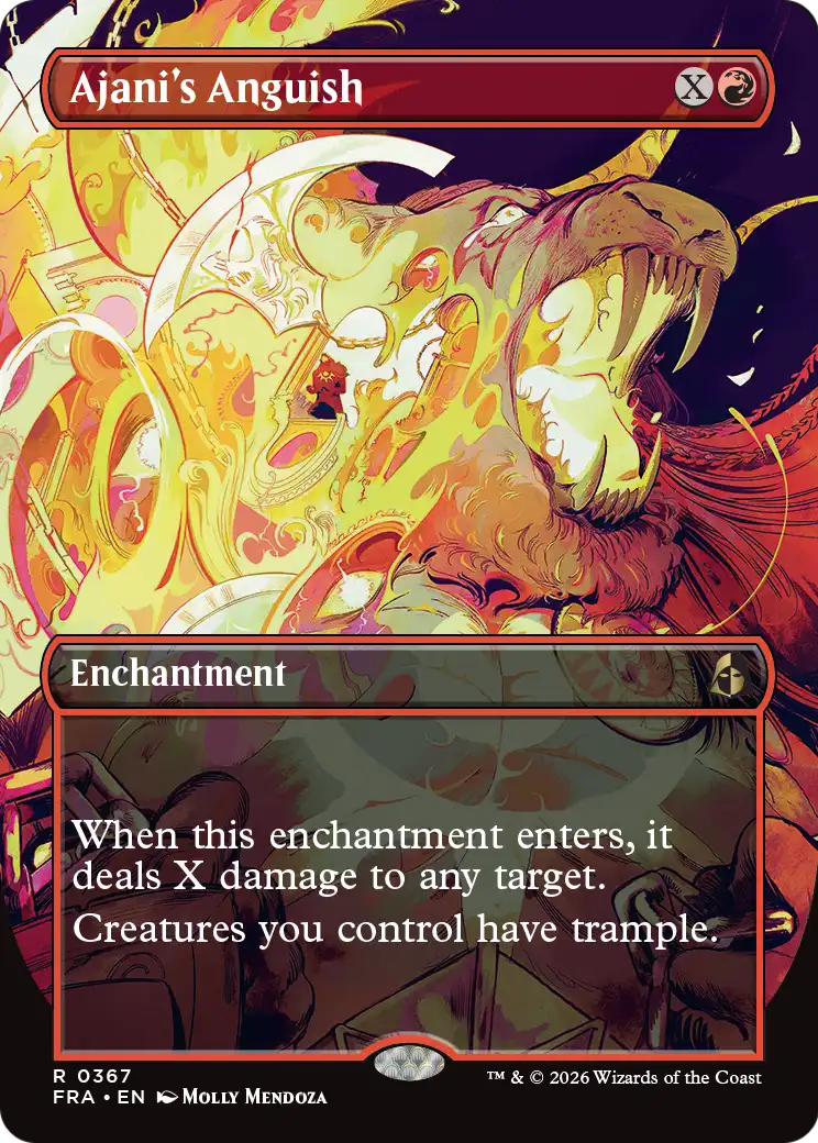 Ajani's Anguish (Borderless) [Reality Fracture] | Magic Magpie