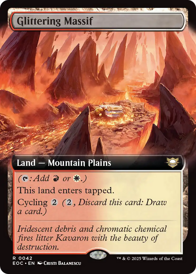 Glittering Massif (Extended Art) [Edge of Eternities Commander] | Magic Magpie