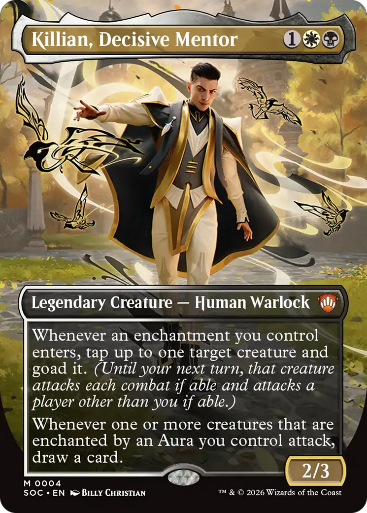Killian, Decisive Mentor (Borderless) [Secrets of Strixhaven Commander] | Magic Magpie