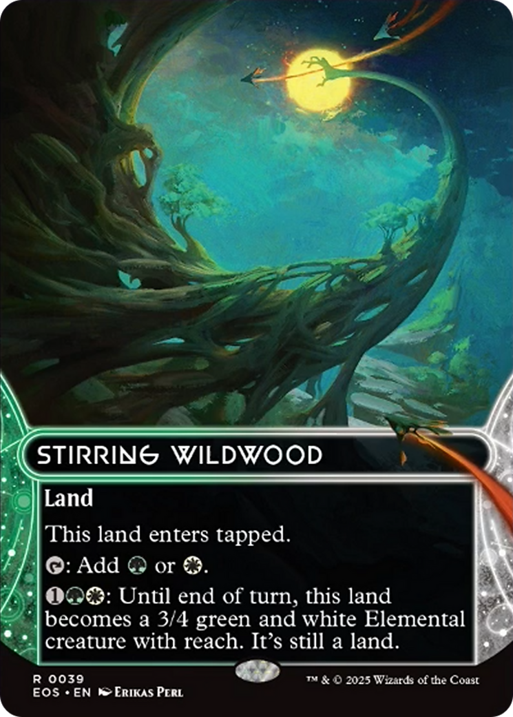 Stirring Wildwood (0039) (Borderless) [Edge of Eternities: Stellar Sights] | Magic Magpie