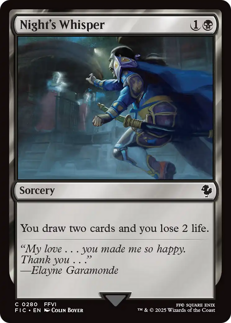 Night's Whisper [FINAL FANTASY Commander] | Magic Magpie