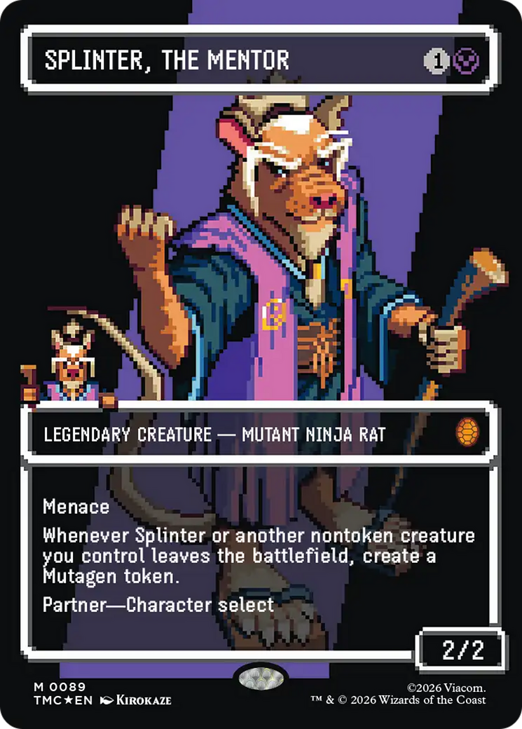 Splinter, the Mentor (0089) (Borderless) [Teenage Mutant Ninja Turtles Commander] | Magic Magpie