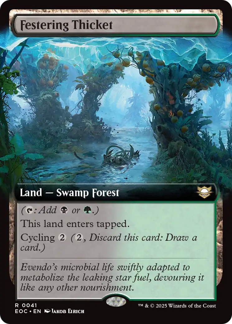 Festering Thicket (Extended Art) [Edge of Eternities Commander] | Magic Magpie
