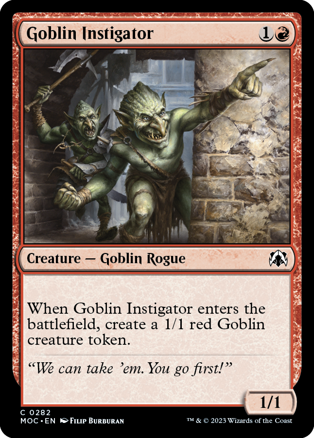 Goblin Instigator [March of the Machine Commander] | Magic Magpie