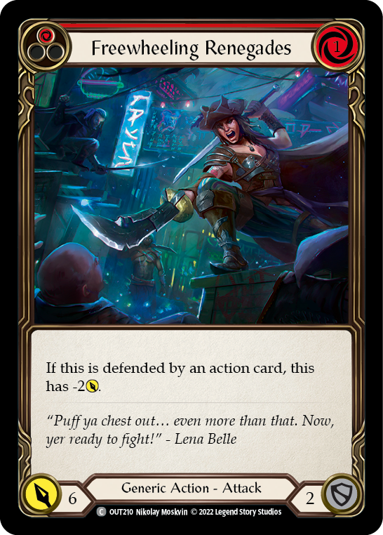 Freewheeling Renegades (Red) [OUT210] (Outsiders)  Rainbow Foil | Magic Magpie