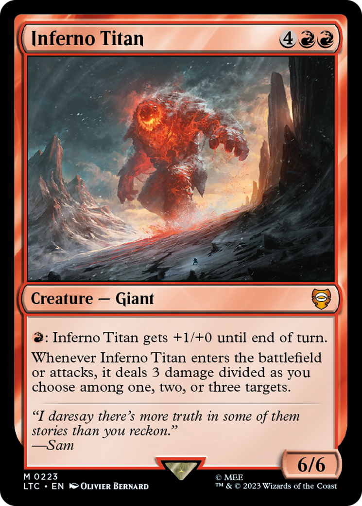 Inferno Titan [The Lord of the Rings: Tales of Middle-Earth Commander] | Magic Magpie