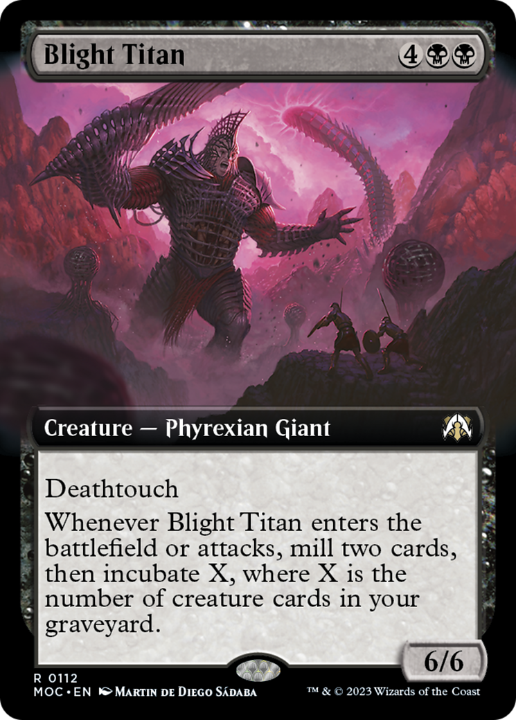 Blight Titan (Extended Art) [March of the Machine Commander] | Magic Magpie