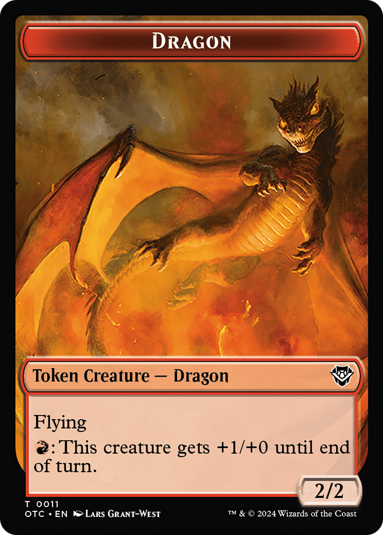 Dragon Egg // Dragon Double-Sided Token [Outlaws of Thunder Junction Commander Tokens] | Magic Magpie