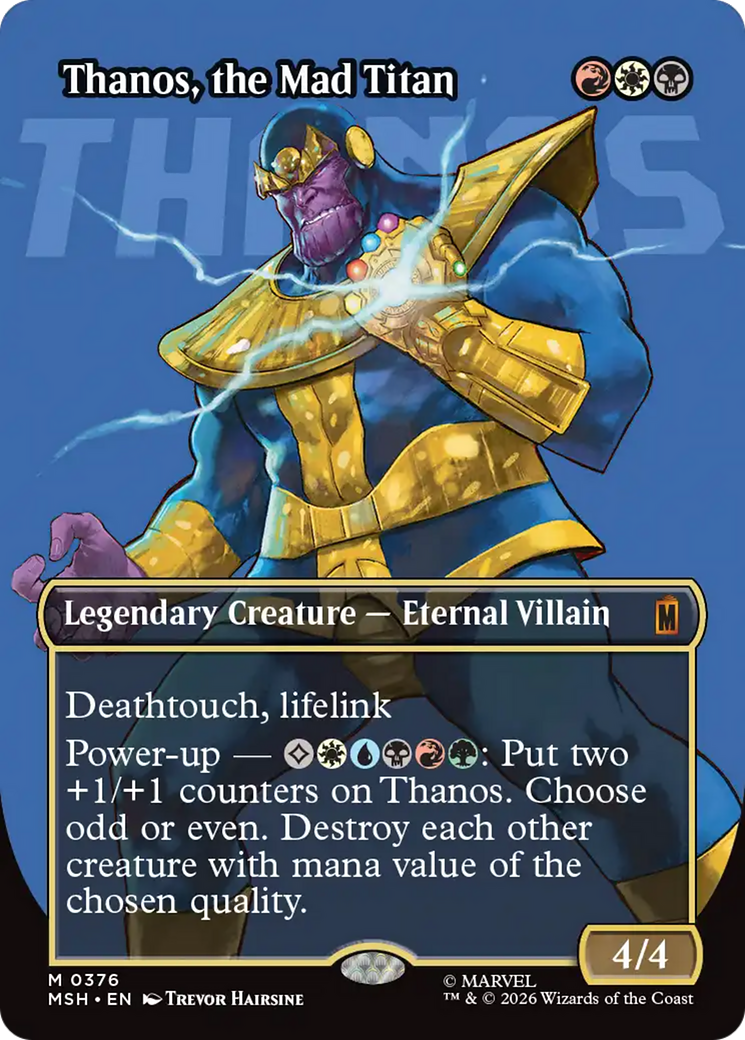 Thanos, the Mad Titan (Borderless) (0367) [Marvel Super Heroes] | Magic Magpie