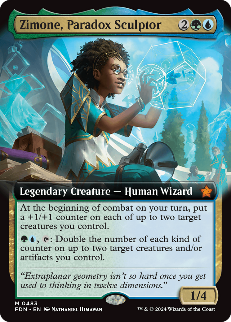 Zimone, Paradox Sculptor (Extended Art) [Foundations] | Magic Magpie