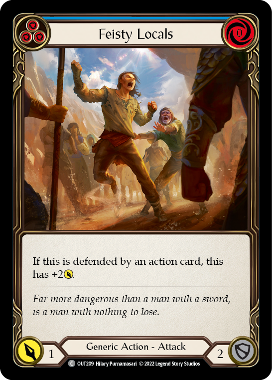 Feisty Locals (Blue) [OUT209] (Outsiders)  Rainbow Foil | Magic Magpie