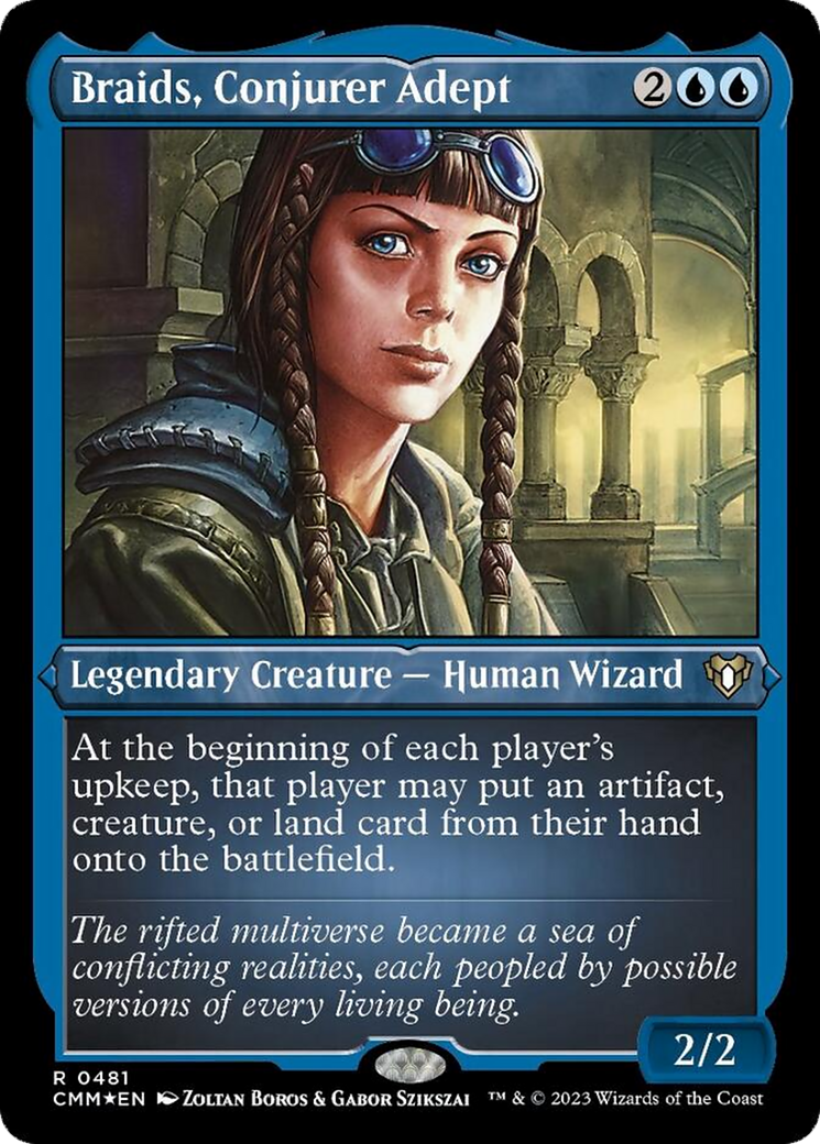 Braids, Conjurer Adept (Foil Etched) [Commander Masters] | Magic Magpie