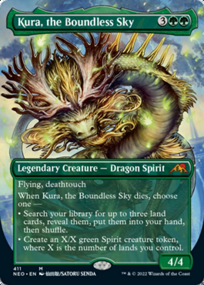 Kura, the Boundless Sky (Borderless Alternate Art) [Kamigawa: Neon Dynasty] | Magic Magpie