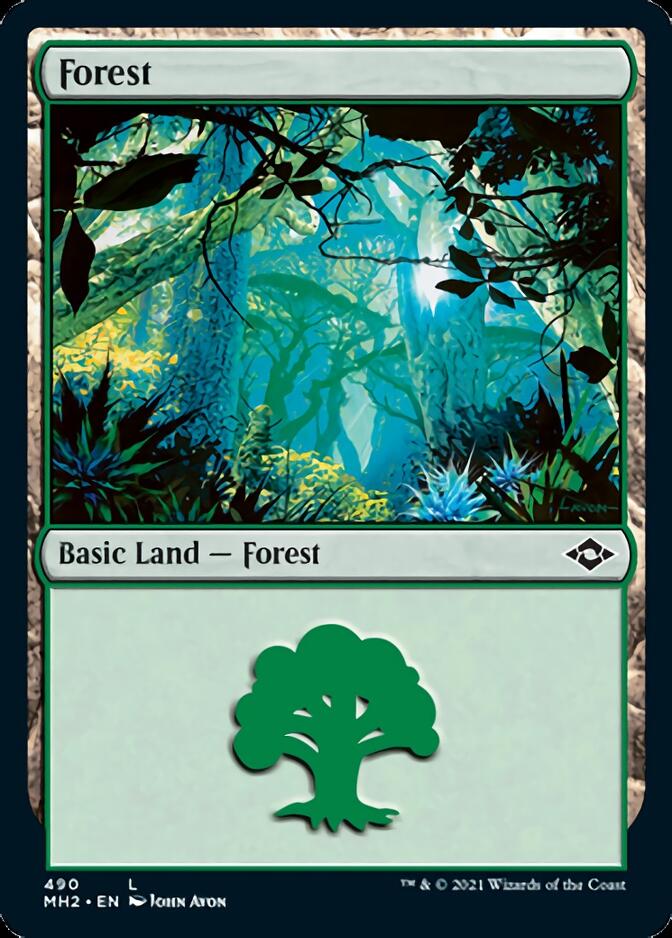 Forest (490) (Foil Etched) [Modern Horizons 2] | Magic Magpie