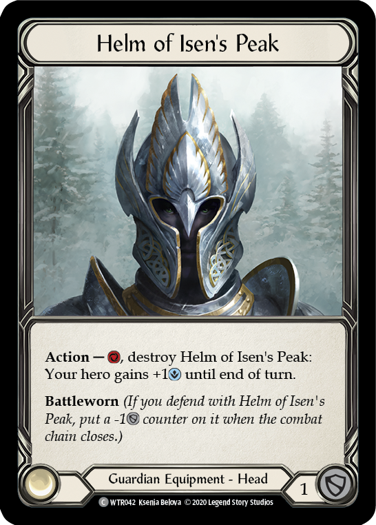 Helm of Isen's Peak [U-WTR042] (Welcome to Rathe Unlimited)  Unlimited Rainbow Foil | Magic Magpie