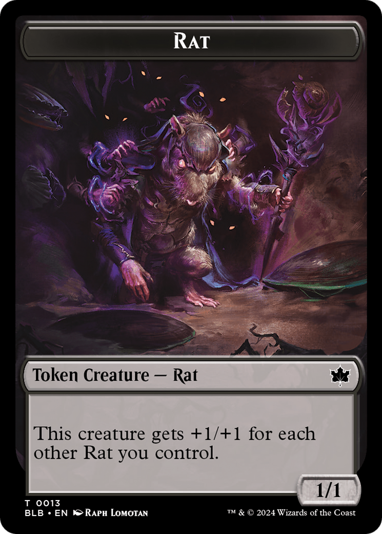 Rat Token [Bloomburrow Tokens] | Magic Magpie