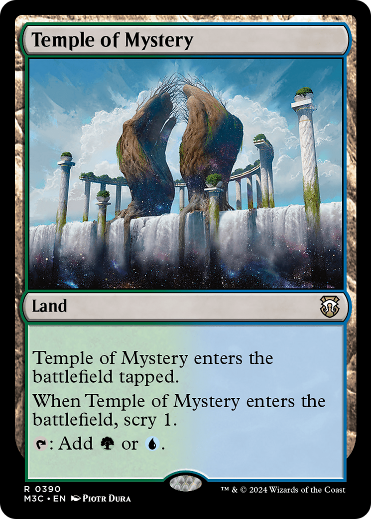 Temple of Mystery (Ripple Foil) [Modern Horizons 3 Commander] | Magic Magpie