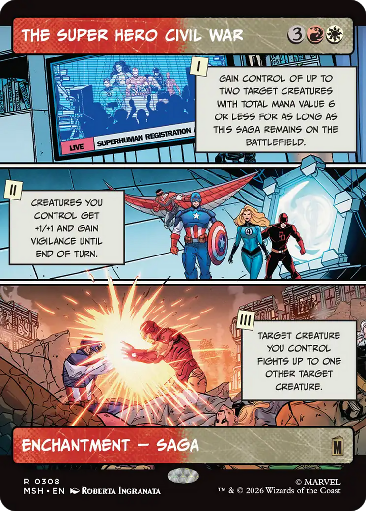The Super Hero Civil War (Borderless) [Marvel Super Heroes] | Magic Magpie