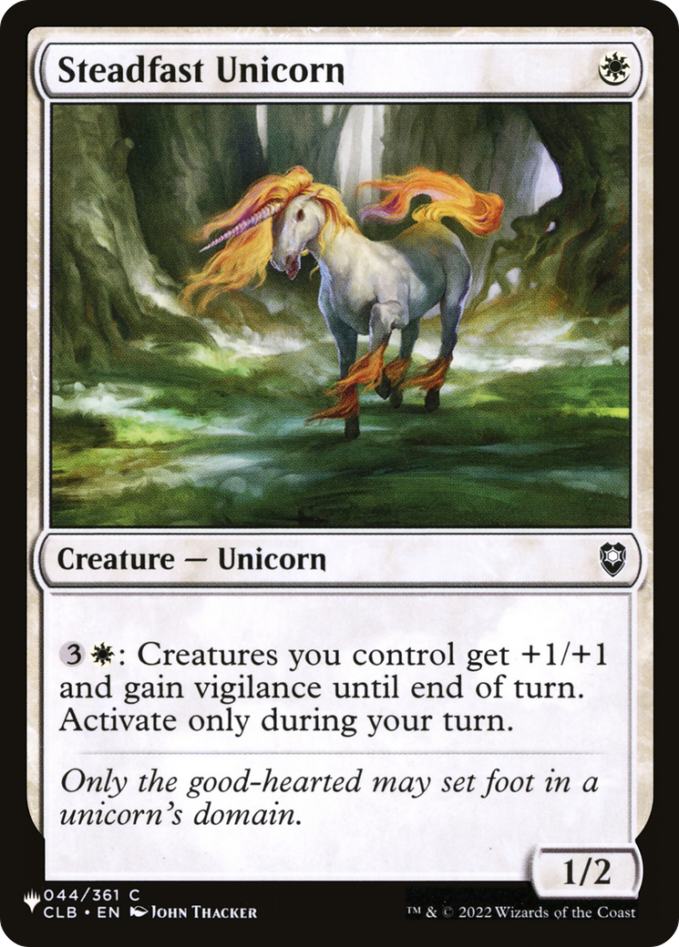 Steadfast Unicorn [The List Reprints] | Magic Magpie