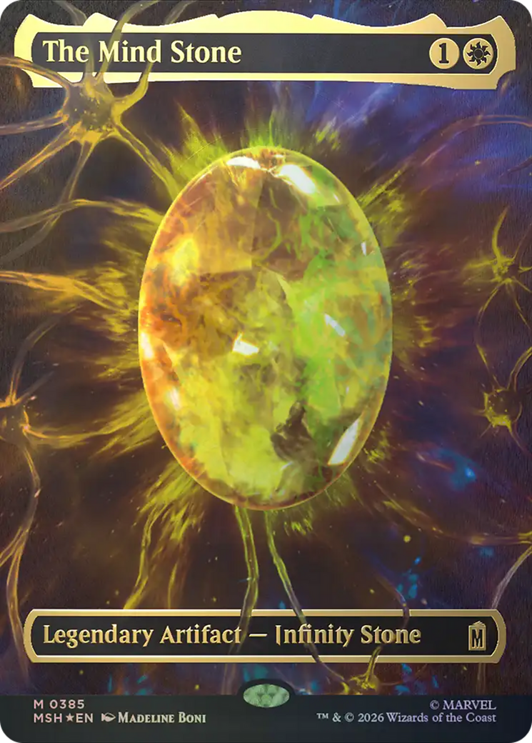 The Mind Stone (Borderless) (Cosmic Foil) [Marvel Super Heroes] | Magic Magpie