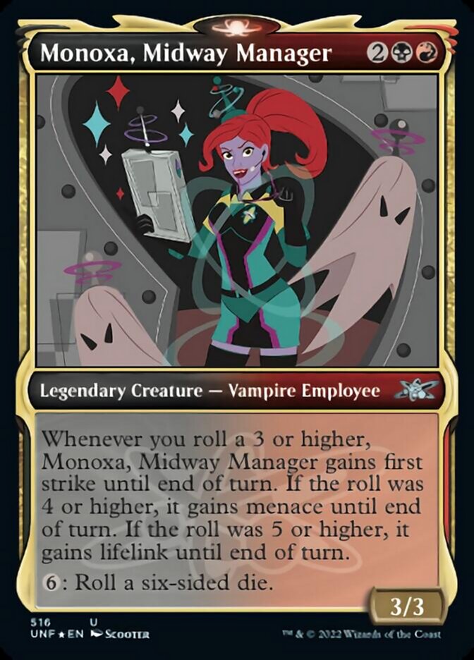 Monoxa, Midway Manager (Showcase) (Galaxy Foil) [Unfinity] | Magic Magpie