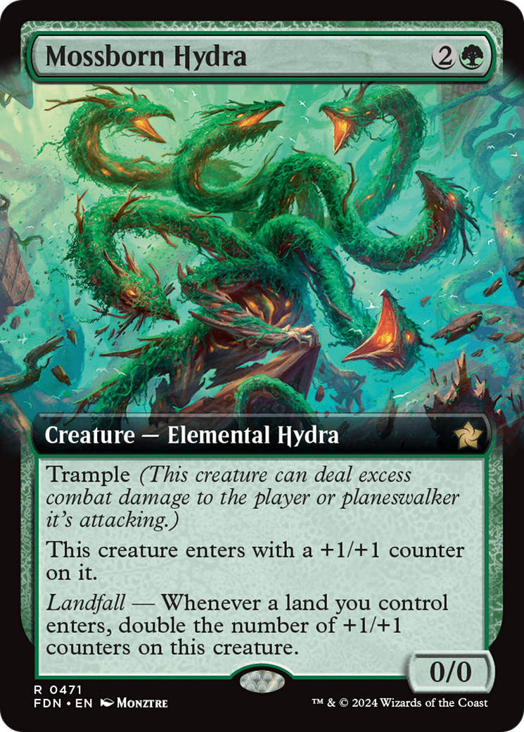 Mossborn Hydra (Extended Art) [Foundations] | Magic Magpie