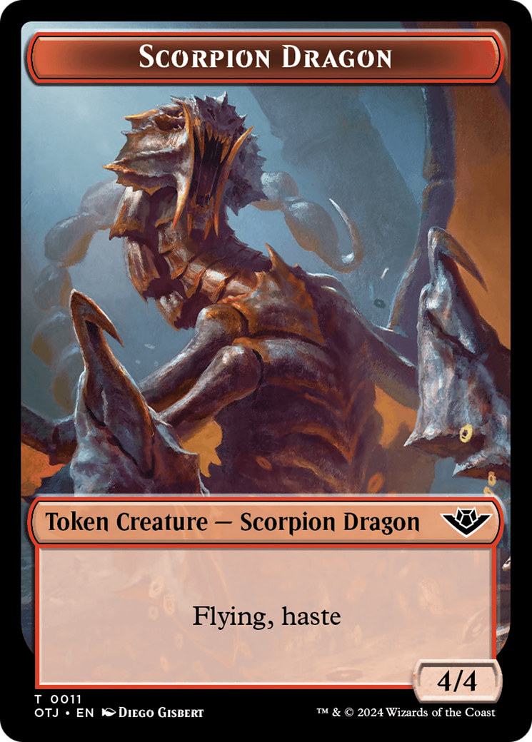 Treasure // Scorpion Dragon Double-Sided Token [Outlaws of Thunder Junction Tokens] | Magic Magpie