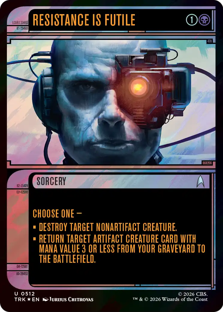 Resistance Is Futile (Showcase) (Surge Foil) [Star Trek] | Magic Magpie