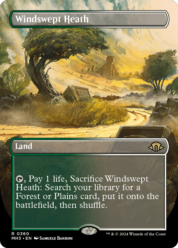 Windswept Heath (Borderless) [Modern Horizons 3] | Magic Magpie