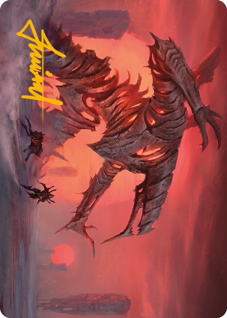 Red Sun's Zenith Art Card (Gold-Stamped Signature) [Phyrexia: All Will Be One Art Series] | Magic Magpie