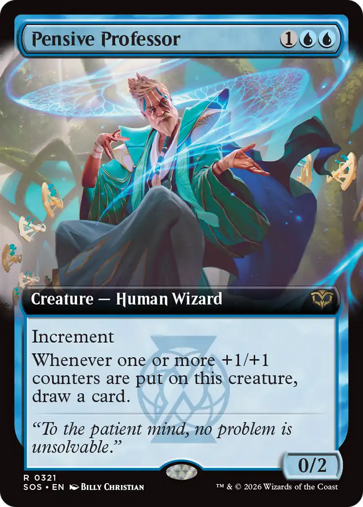 Pensive Professor (Extended Art) [Secrets of Strixhaven] | Magic Magpie