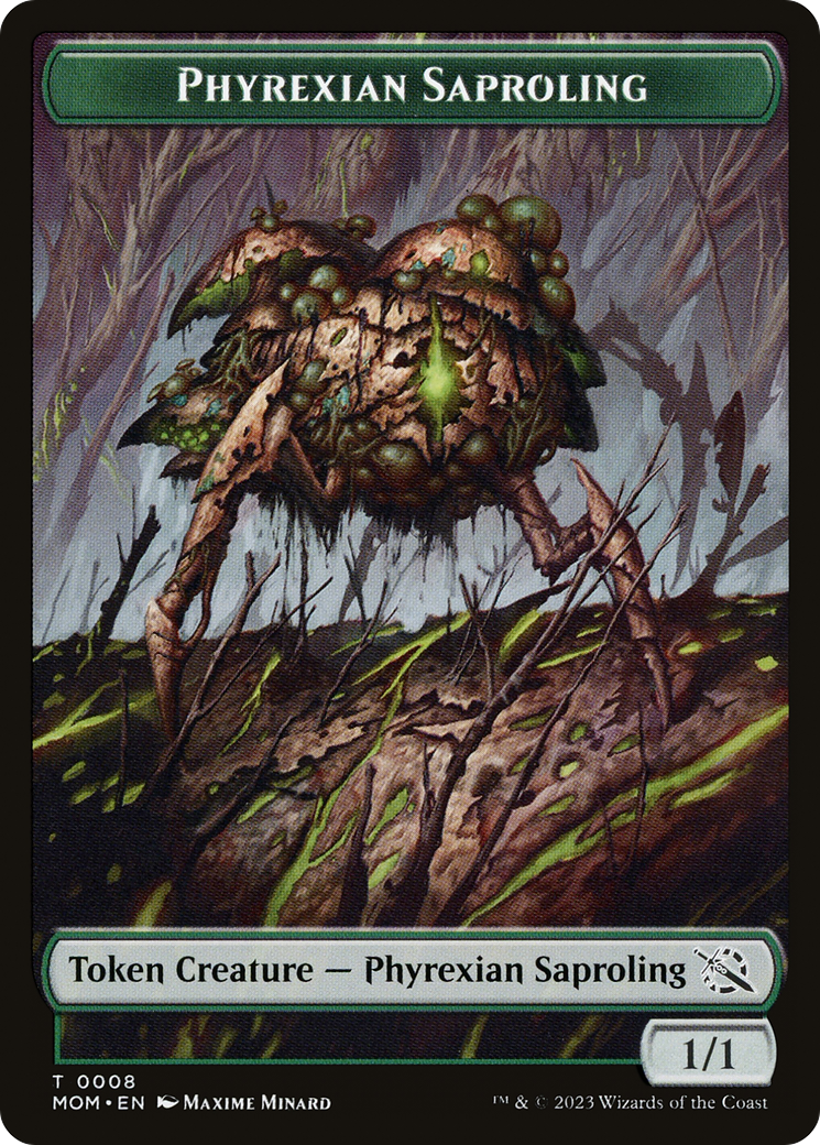 Treasure (20) // Phyrexian Saproling Double-Sided Token [March of the Machine Tokens] | Magic Magpie