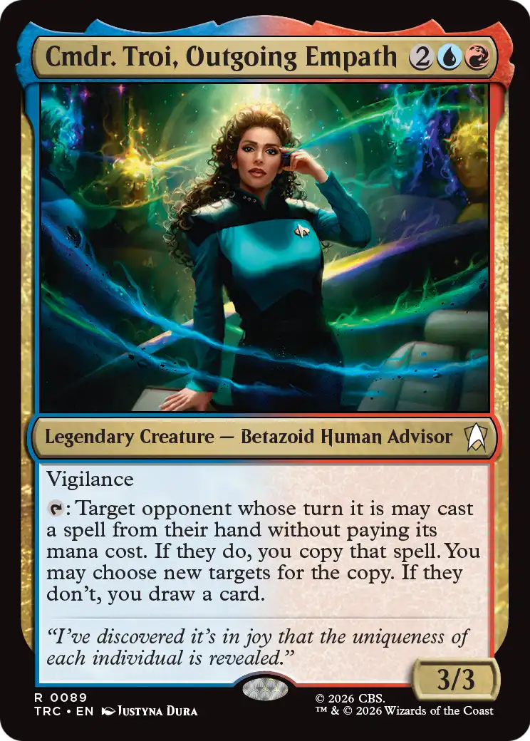 Cmdr. Troi, Outgoing Empath (Surge Foil) [Star Trek Commander] | Magic Magpie