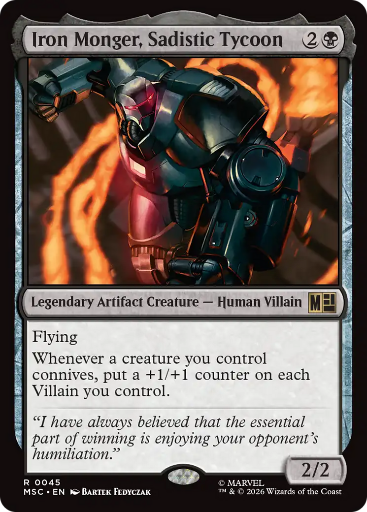 Iron Monger, Sadistic Tycoon (Surge Foil) [Marvel Super Heroes Commander] | Magic Magpie