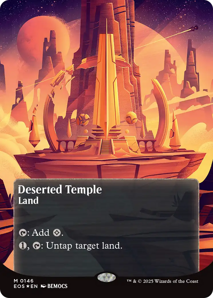 Deserted Temple (0146) (Borderless) (Galaxy Foil) [Edge of Eternities: Stellar Sights] | Magic Magpie