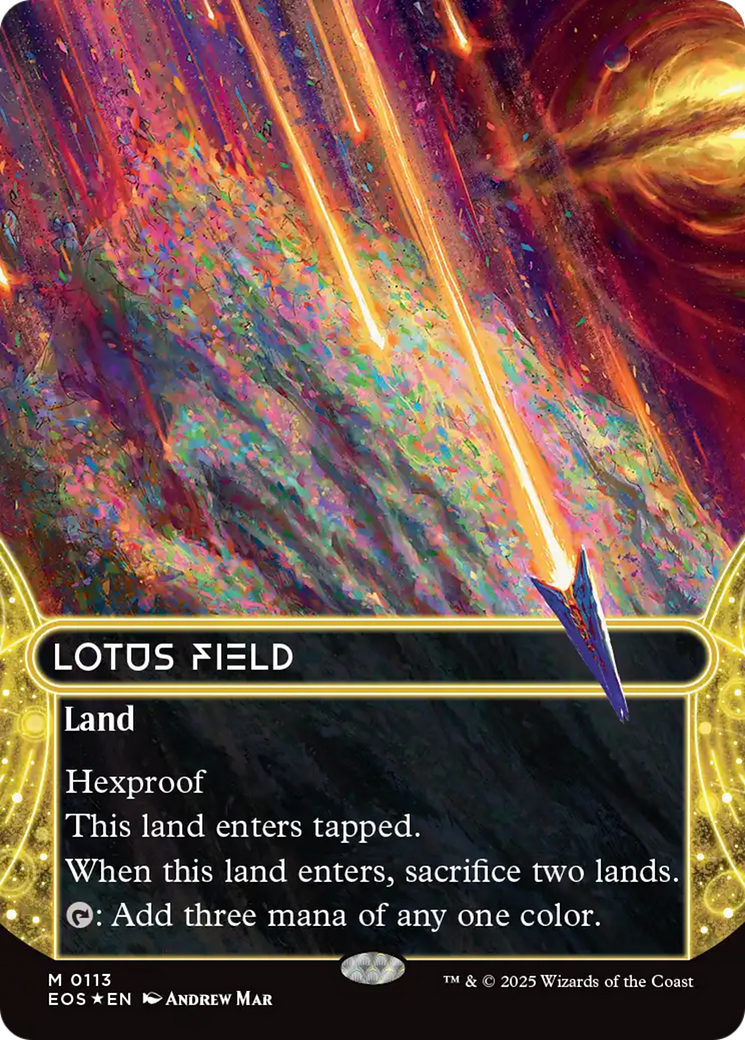 Lotus Field (0113) (Borderless) (Galaxy Foil) [Edge of Eternities: Stellar Sights] | Magic Magpie