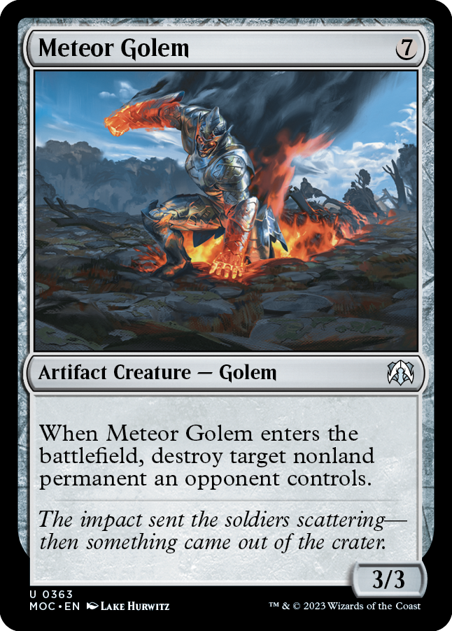 Meteor Golem [March of the Machine Commander] | Magic Magpie