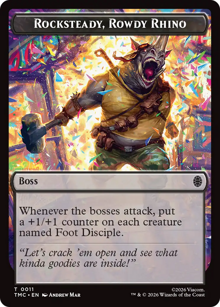 Rocksteady, Rowdy Rhino [Teenage Mutant Ninja Turtles Commander Tokens] | Magic Magpie