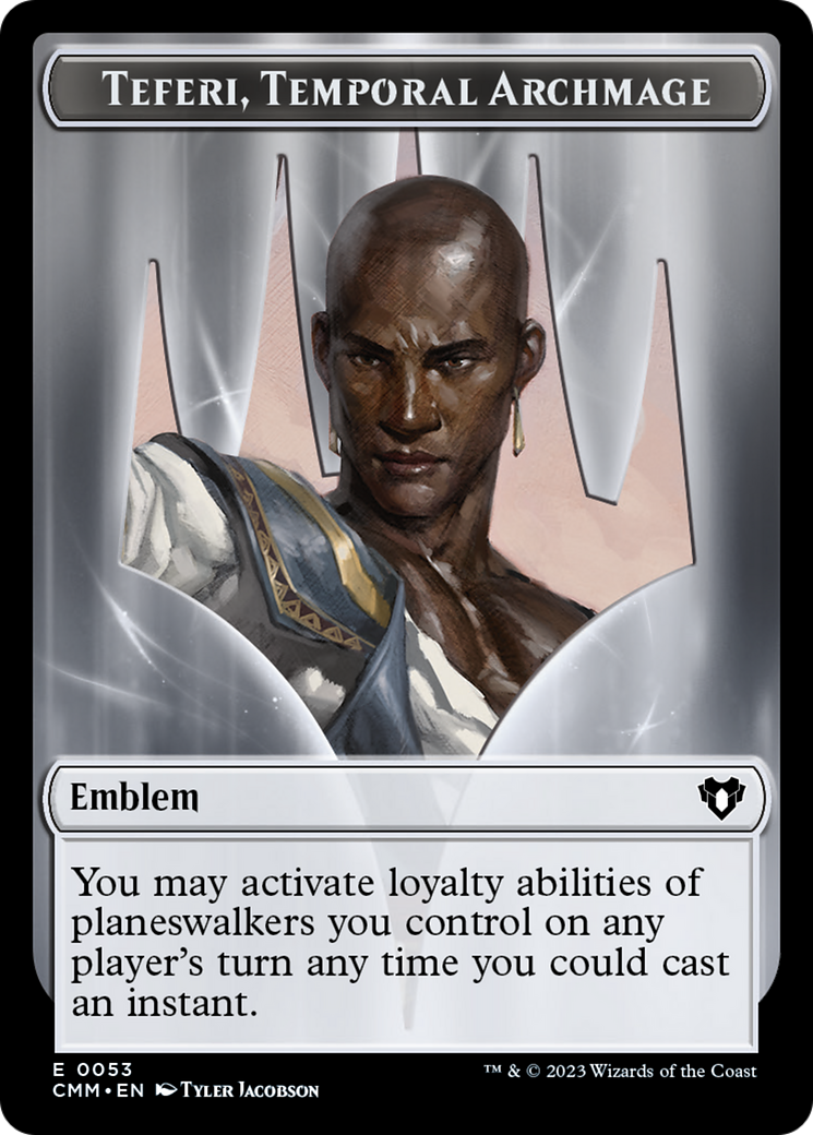 Teferi, Temporal Archmage Emblem [Commander Masters Tokens] | Magic Magpie