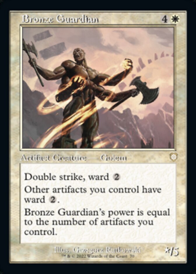 Bronze Guardian (Retro) [The Brothers' War Commander] | Magic Magpie