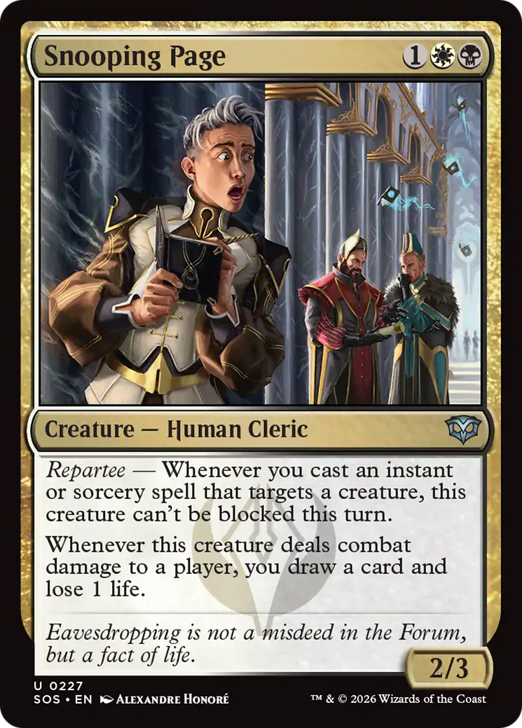 Snooping Page [Secrets of Strixhaven] | Magic Magpie