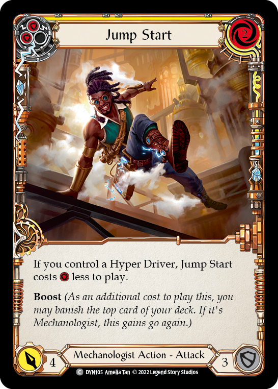 Jump Start (Yellow) [DYN105] (Dynasty)  Rainbow Foil | Magic Magpie