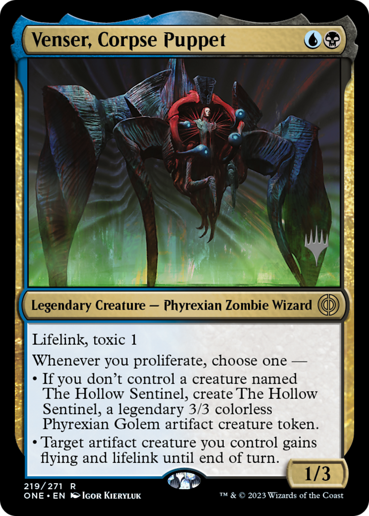 Venser, Corpse Puppet (Promo Pack) [Phyrexia: All Will Be One Promos] | Magic Magpie