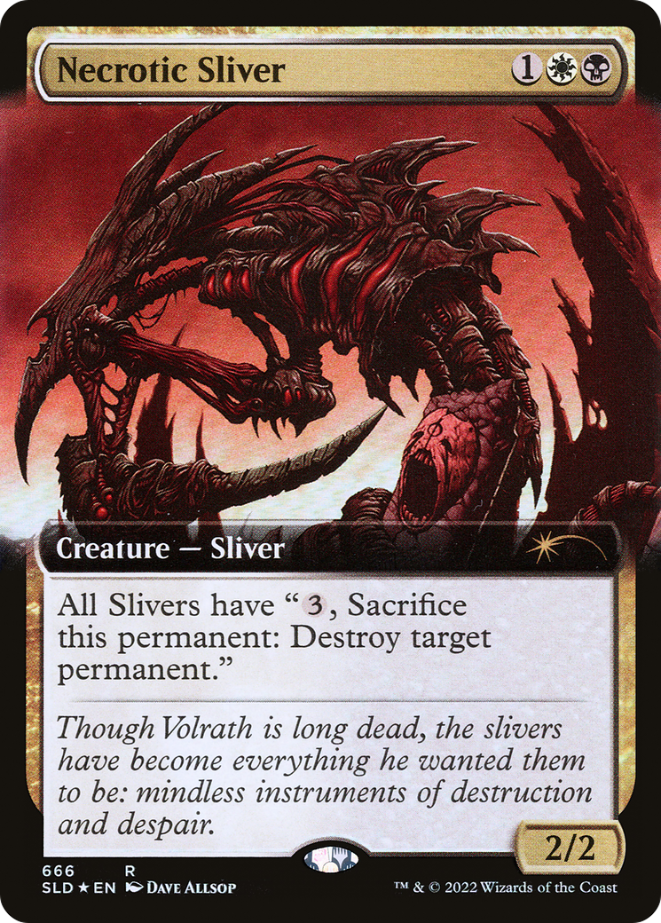 Necrotic Sliver (Extended Art) [Secret Lair Drop Promos] | Magic Magpie