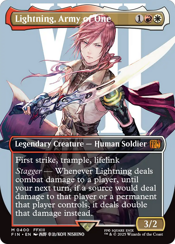 Lightning, Army of One (Borderless) (0400) [FINAL FANTASY] | Magic Magpie