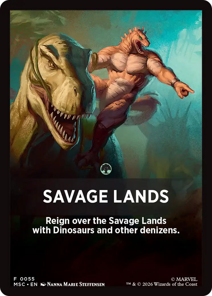 Savage Lands Theme Card [Marvel Super Heroes Commander] | Magic Magpie