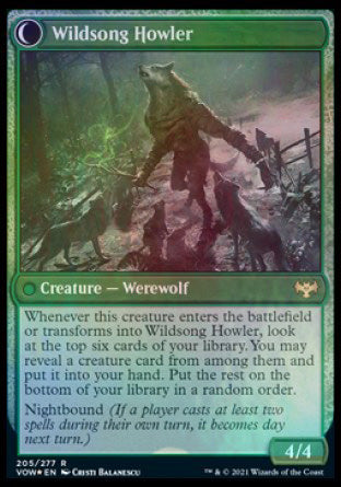 Howlpack Piper // Wildsong Howler [Innistrad: Crimson Vow Prerelease Promos] | Magic Magpie